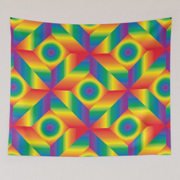 Item preview, Rainbow Diamonds and Circles Seamless Pattern designed and sold by Reconocer.