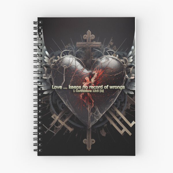 Item preview, Heart and Christian Cross Symbolizing Forgiveness - 1 Corinthians 13:5 [b] - Bible Verse designed and sold by Art4Christ.