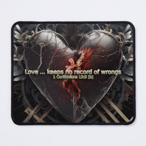 Item preview, Heart and Christian Cross Symbolizing Forgiveness - 1 Corinthians 13:5 [b] - Bible Verse designed and sold by Art4Christ.