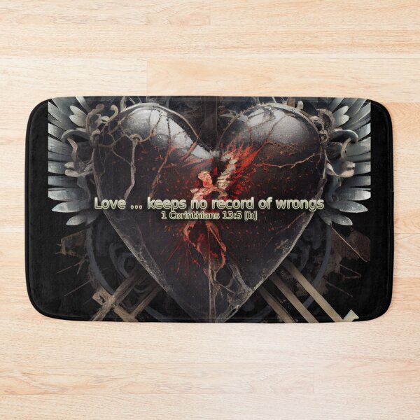 Item preview, Heart and Christian Cross Symbolizing Forgiveness - 1 Corinthians 13:5 [b] - Bible Verse designed and sold by Art4Christ.