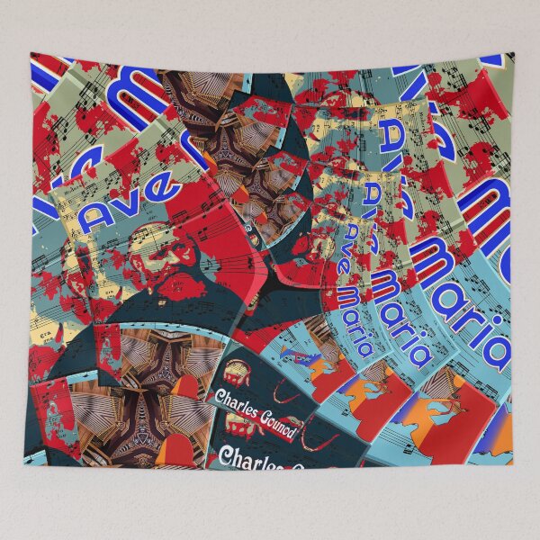 Item preview, ATTRACTIVE PORTRAIT OF CHARLES GOUNOD - MUSICIAN COMPOSER - VIRTUAL CONCERT ORGAN TRUMPET DUO - FUNNY MUSIC SCORE AVE MARIA PATCHWORK PATTERN - GREAT GIFT FOR ORGANISTS AND TRUMPETERS designed and sold by Ralek.