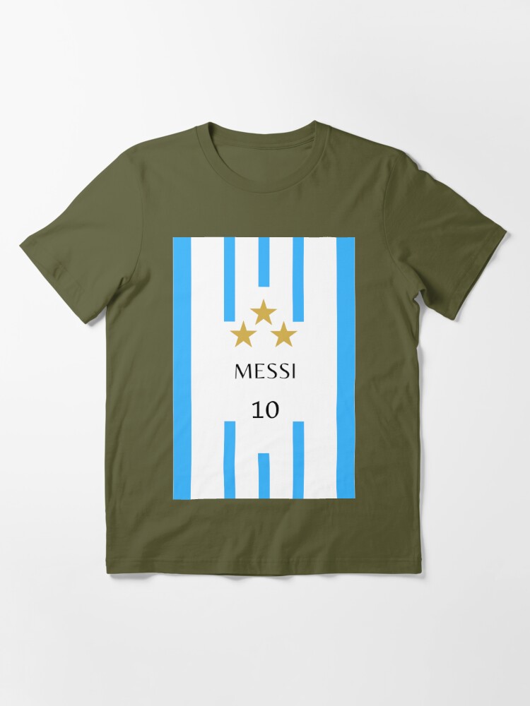 3 star Messi design in argentina colors Essential T-Shirtundefined by  NBdesign10