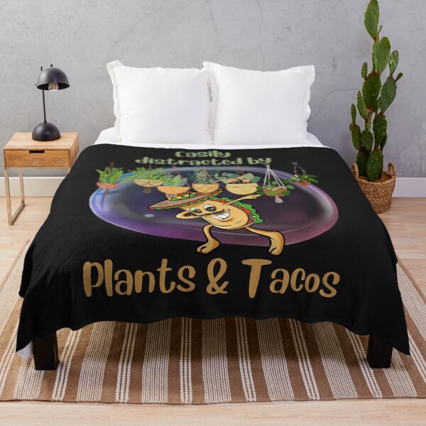 Item preview, easily distracted by tacos and plants designed and sold by vidyaroul.