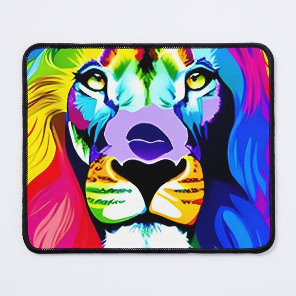 Item preview, Rainbow lion wallpaper designed and sold by The Love Quill.