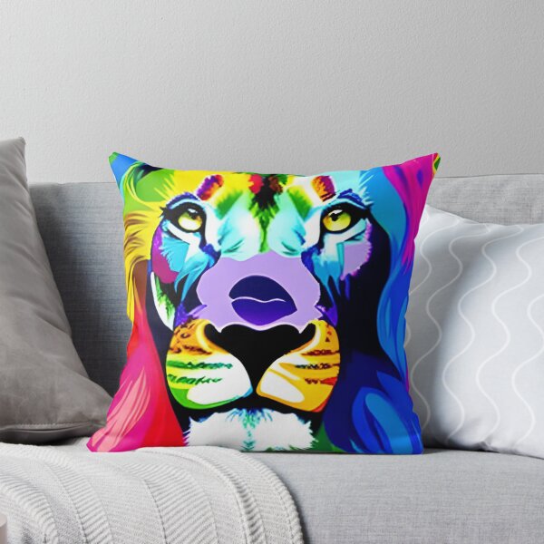 Item preview, Rainbow lion wallpaper designed and sold by The Love Quill.