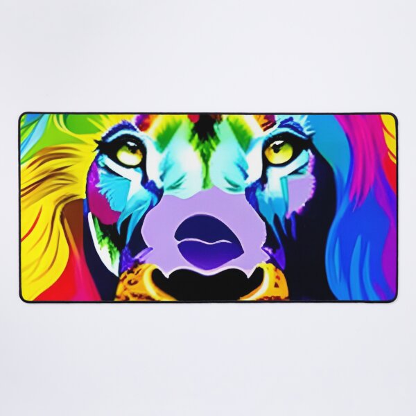 Item preview, Rainbow lion wallpaper designed and sold by The Love Quill.