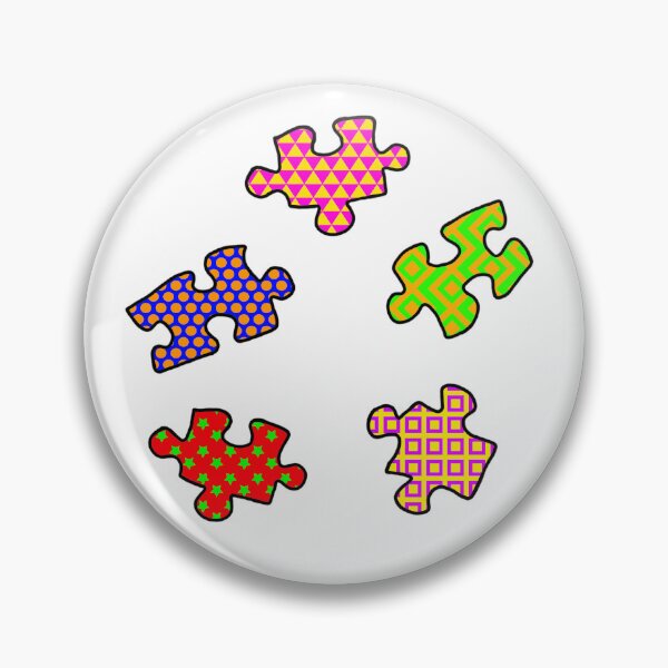 Item preview, Colorful Patterned Jigsaw Puzzle Pieces designed and sold by SarahJisri.