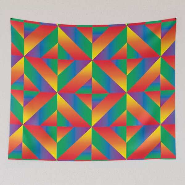 Item preview, Rainbow Diamonds and Bands Prismatic Seamless Pattern Gradients designed and sold by Reconocer.