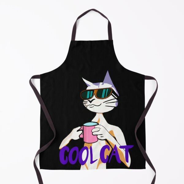 Item preview, Cool Cat Coffee Art – Funny Coffee Drinking Cat Illustration designed and sold by Vividality.