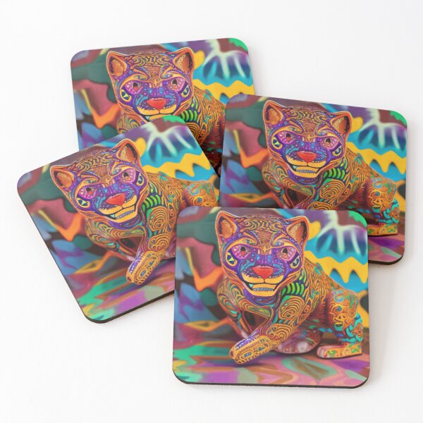 Item preview, Jaguar alebrije, AI art designed and sold by Dendros-Studio.
