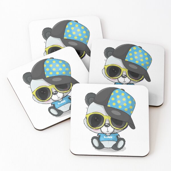 Item preview, cute-cartoon-panda-with-cap-glasses-vector-illustration designed and sold by AI-Collections.
