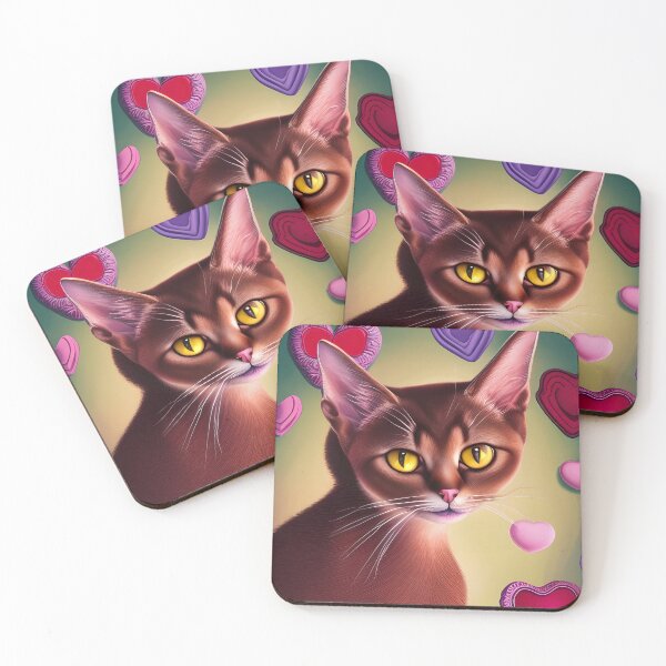 Item preview, Abyssinian Cat Valentines Day Collection designed and sold by ZenEverAI.