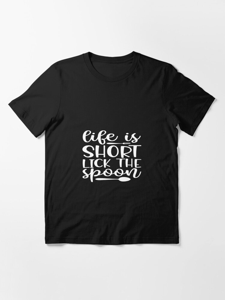 Life is short Lick the spoon, funny apron gift - The Artsy Spot