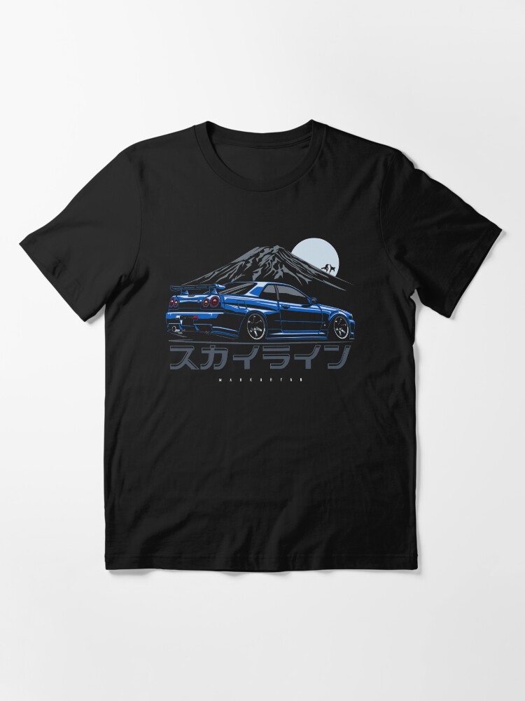 Thumbnail 3 of 7, Essential T-Shirt, Skyline GTR R34 designed and sold by OlegMarkaryan.