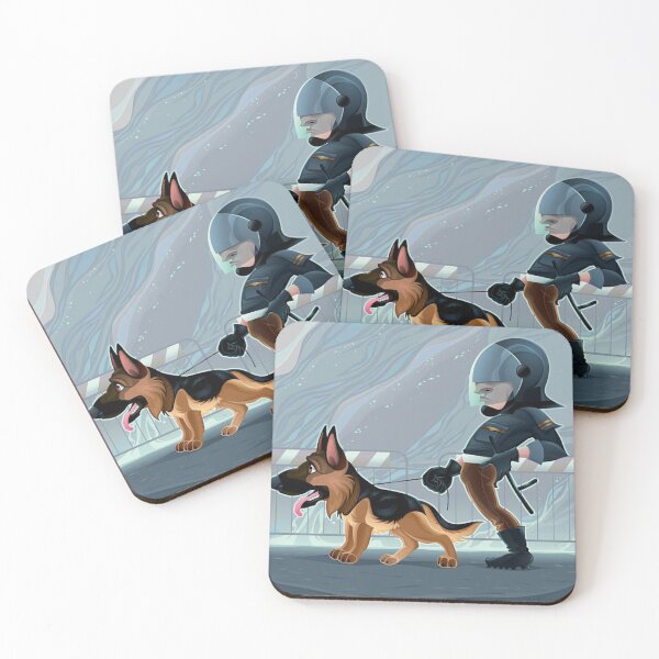 Item preview, Policeman Boy With German Shepherd Dog designed and sold by DesignVertex.