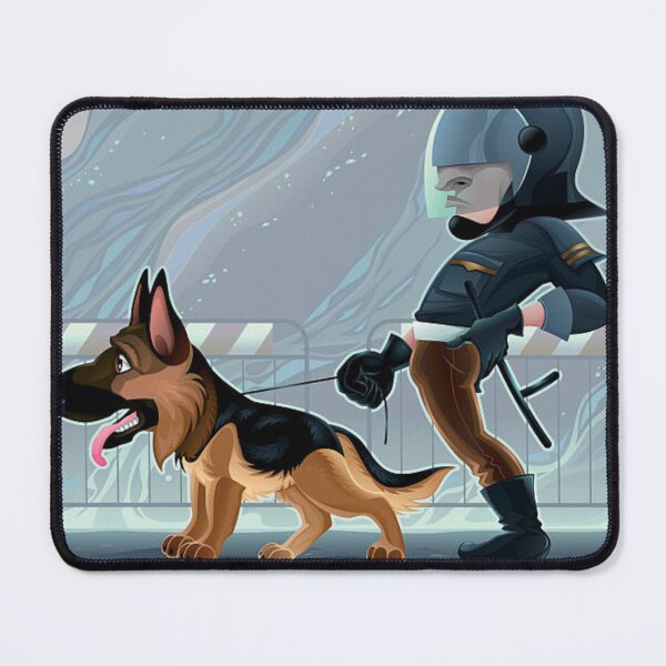 Item preview, Policeman Boy With German Shepherd Dog designed and sold by DesignVertex.