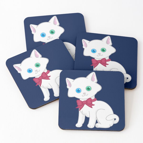 Item preview, white cat with ribbon and bicolor eyes designed and sold by Mirumix9.