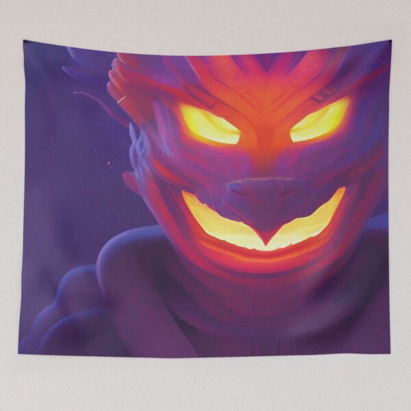 Item preview, dragon thunder fire face designed and sold by NewPrint.
