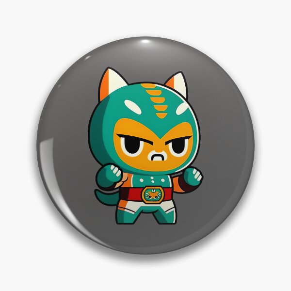 Artikelvorschau, Lucha Libre Katzen | Mexikanische Wrestling | Kawaii-Katzen | Chibi-Katzen | Anime-Katzen | Lucha Libre Katzen 033 entworfen und verkauft von Catcosm.