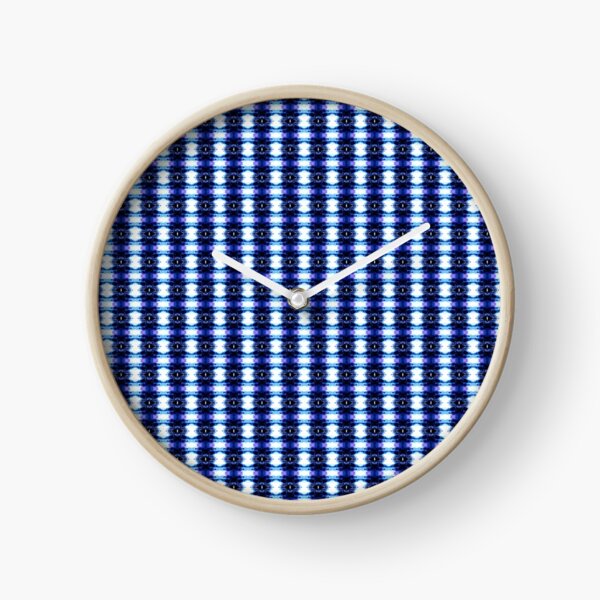 v blu pattern Clock