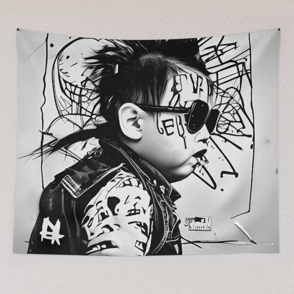 Item preview, Cool baby boy punk with sunglasses designed and sold by Dalive.