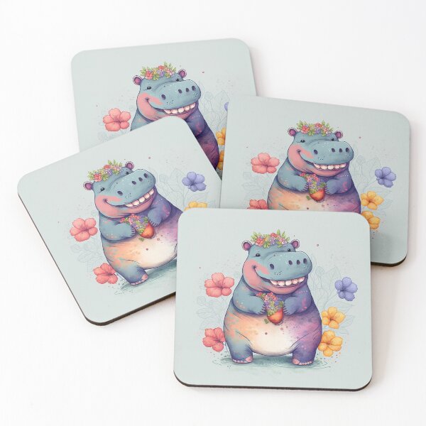 Item preview, happy hippo designed and sold by Sophiatsitaart.