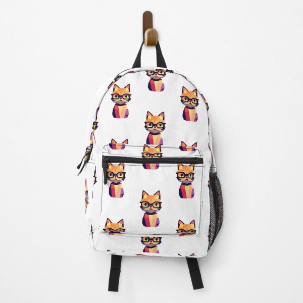 Item preview, Cute Orange Cat Wearing Glasses Polygon Style Artwork - Modern Stylish Feline Design designed and sold by emmtayloor.
