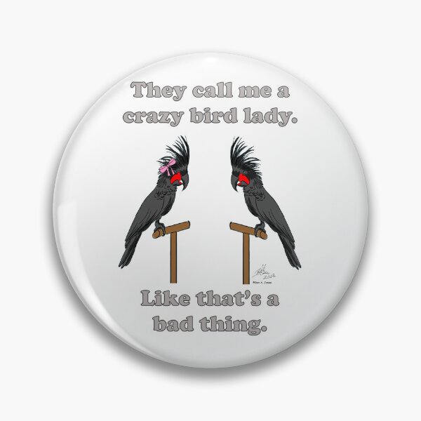 Item preview, Crazy Bird Lady with Palm Cockatoos designed and sold by Laughing Parrot Studio.