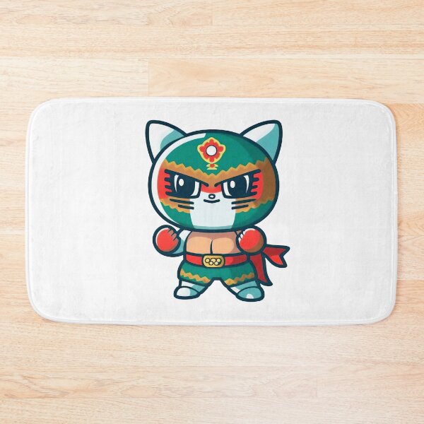 Artikelvorschau, Lucha Libre Katzen | Mexikanische Wrestling | Kawaii-Katzen | Chibi-Katzen | Anime-Katzen | Lucha Libre Katzen 049 entworfen und verkauft von Catcosm.