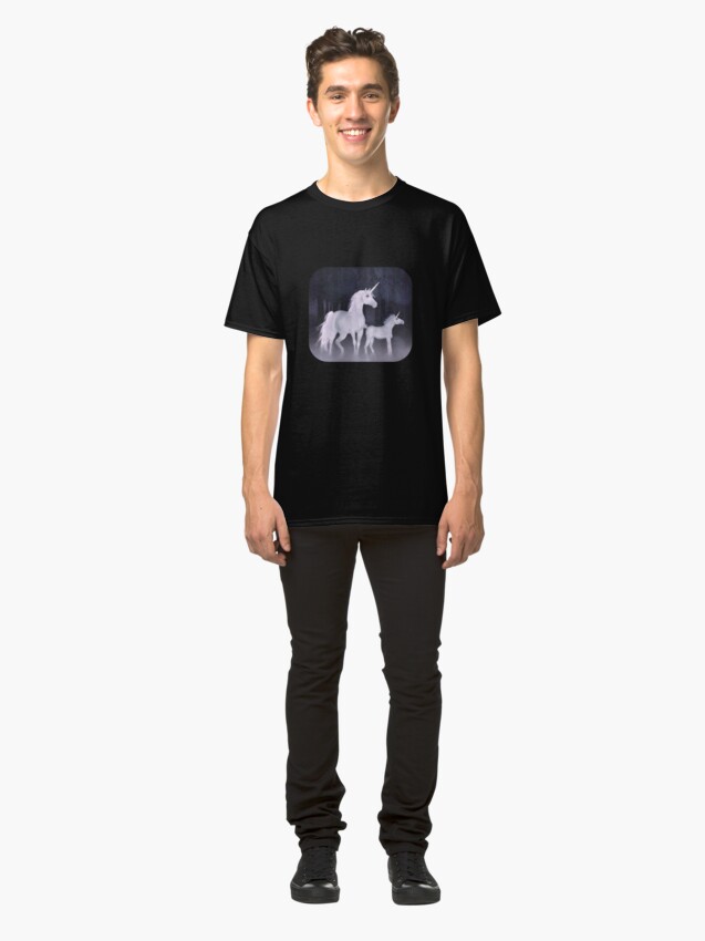 Alternate view of Unicorns in the mist Classic T-Shirt