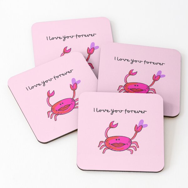 Item preview, I LOVE YOU FOREVER #4 GIRL CRAB FUCHSIA PINK RED PURPLE BLACK    designed and sold by EllieMonroe.
