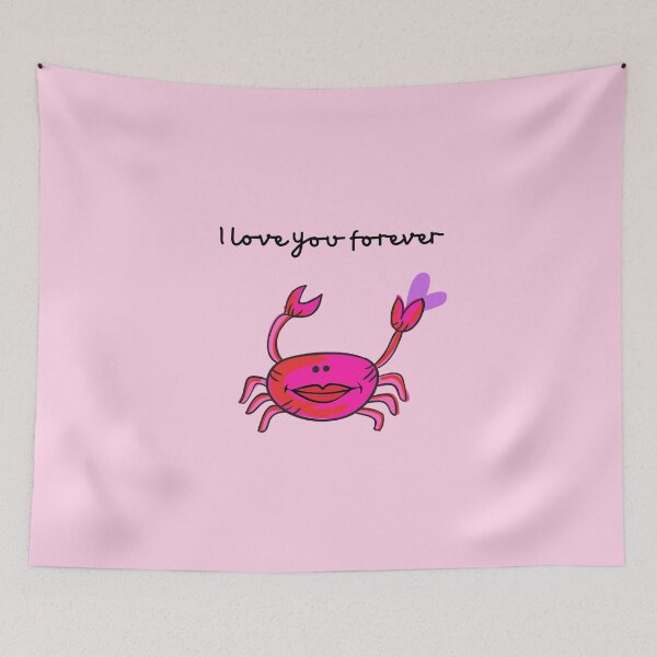 Item preview, I LOVE YOU FOREVER #4 GIRL CRAB FUCHSIA PINK RED PURPLE BLACK    designed and sold by EllieMonroe.