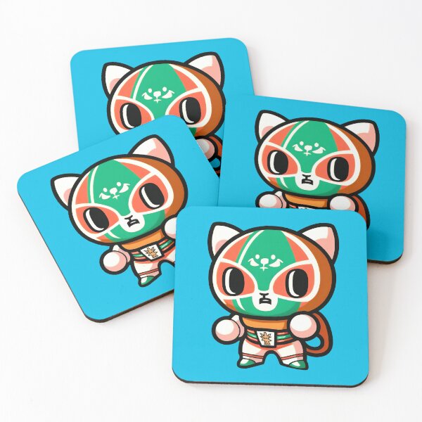 Item preview, Lucha Libre Cats | Mexican Wrestling | Kawaii Cats | Chibi Cats | Anime Cats | Lucha Libre Cats 050 designed and sold by Catcosm.