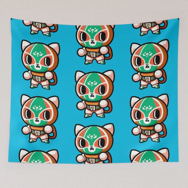 Aperçu de l'œuvre Chats Lucha Libre | Lutte mexicaine | Chats Kawaii | Chats Chibis | Chats animés | Lucha Libre Chats 050 créée et vendue par Catcosm.