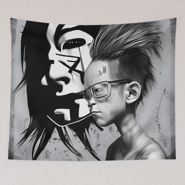Item preview, Little punk boy graffiti designed and sold by Dalive.