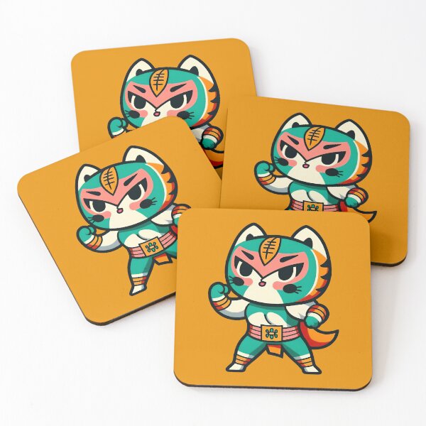 Item preview, Lucha Libre Cats | Mexican Wrestling | Kawaii Cats | Chibi Cats | Anime Cats | Lucha Libre Cats 052 designed and sold by Catcosm.