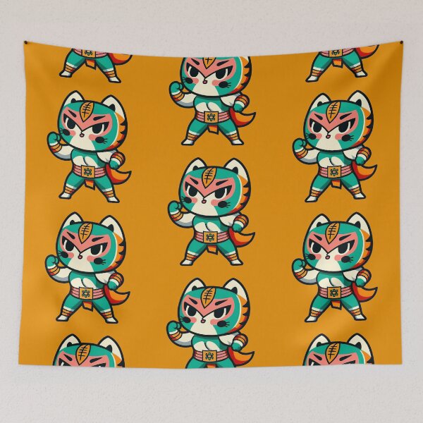 Aperçu de l'œuvre Chats de Lucha Libre | Lutte Mexicaine | Chats Kawaii | Chats Chibi | Chats Anime | Chats de Lucha Libre 052 créée et vendue par Catcosm.