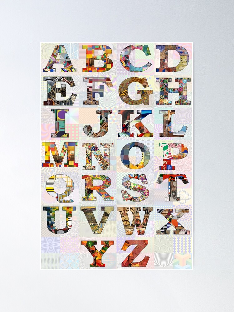 Alphabet Poster for Sale by Montage-Madness