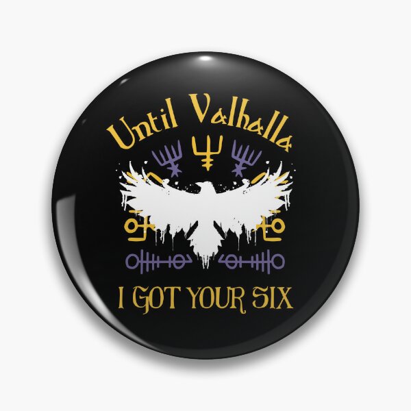 Item preview, Until Valhalla I got your six - Yellow Purple Viking Raven designed and sold by Georgy09.