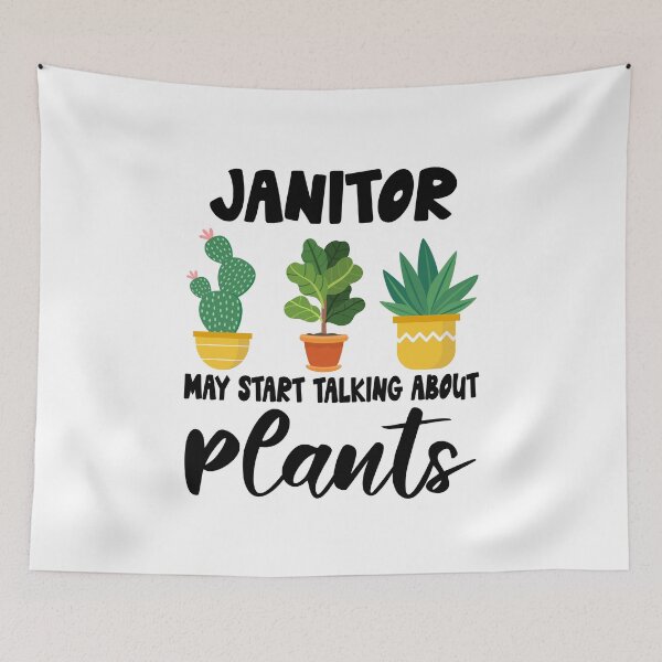Item preview, Janitor May Start Talking About Plants,Janitor Dad Husband Gardener Gardening designed and sold by Dogs Geeky⭐⭐⭐⭐⭐.