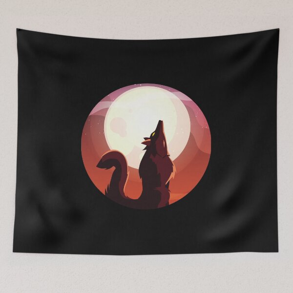 Item preview, A Wolf Crying In Front Of The Moon designed and sold by Universal-7.