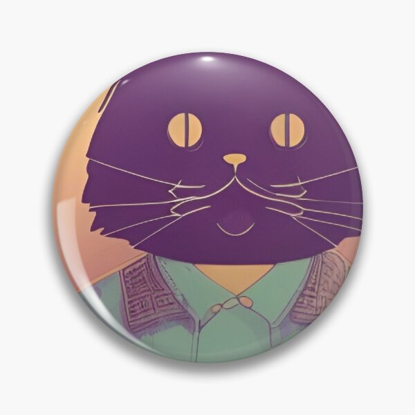Item preview, Vintage Retro Style Hipster Anthropomorphic Black Cat Artwork designed and sold by emmtayloor.