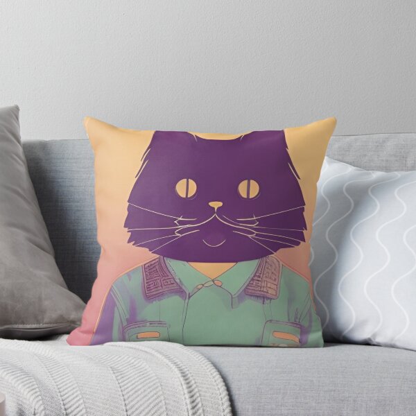 Item preview, Vintage Retro Style Hipster Anthropomorphic Black Cat Artwork designed and sold by emmtayloor.
