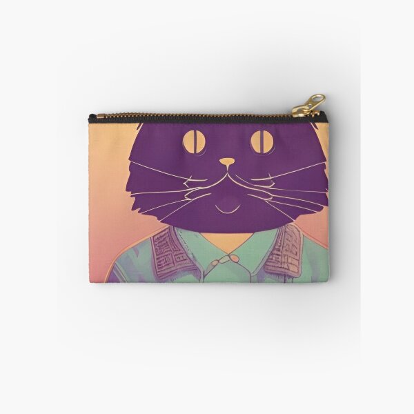 Item preview, Vintage Retro Style Hipster Anthropomorphic Black Cat Artwork designed and sold by emmtayloor.