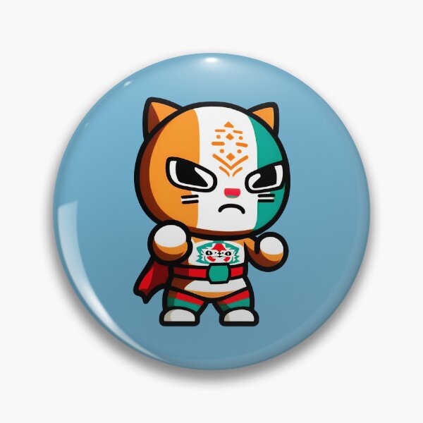 Artikelvorschau, Lucha Libre Katzen | Mexikanische Wrestling | Kawaii-Katzen | Chibi-Katzen | Anime-Katzen | Lucha Libre Katzen 055 entworfen und verkauft von Catcosm.