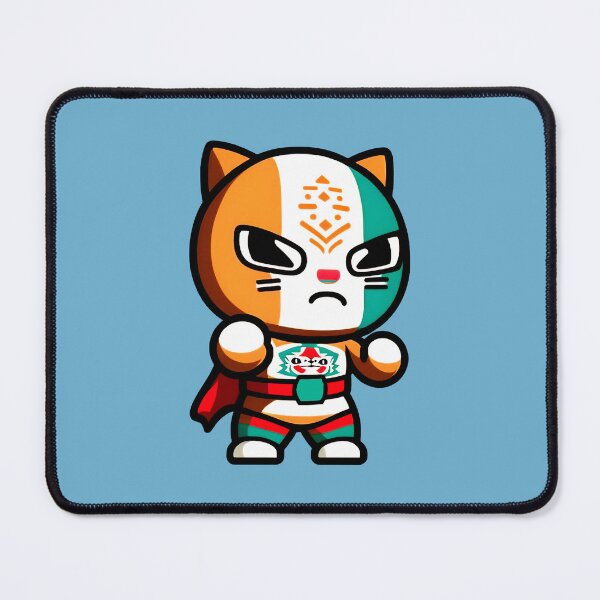 Artikelvorschau, Lucha Libre Katzen | Mexikanische Wrestling | Kawaii-Katzen | Chibi-Katzen | Anime-Katzen | Lucha Libre Katzen 055 entworfen und verkauft von Catcosm.