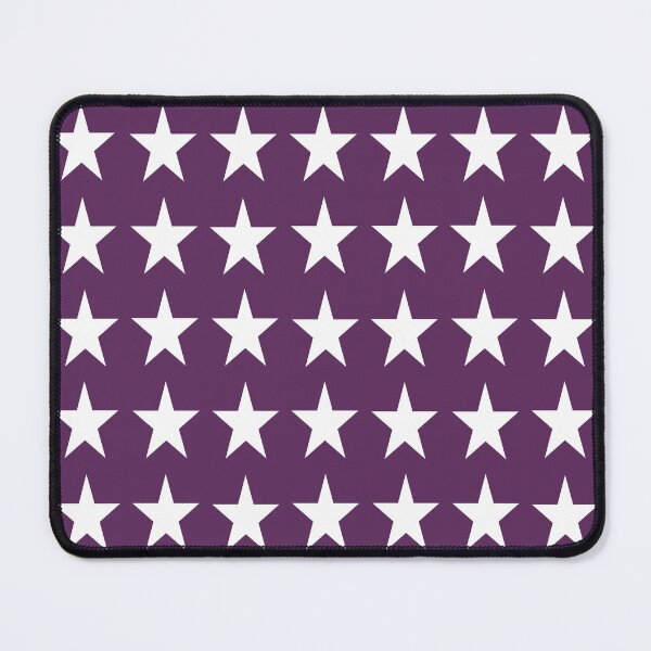Item preview, Medium WHITE and AUBERGINE PURPLE STARS designed and sold by RachelMacht.