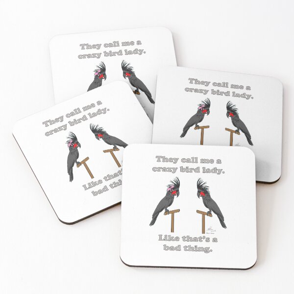Item preview, Crazy Bird Lady with Palm Cockatoos designed and sold by Laughing Parrot Studio.