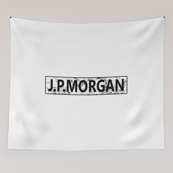 Item preview, JP Morgan with distressed design in white designed and sold by Manoroma.