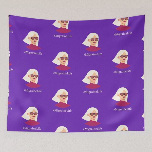 Aperçu de l'œuvre Lunettes anti-migraine violettes FL-41 roses créée et vendue par InterpreTees.